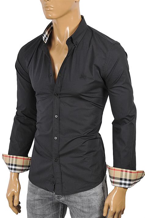 sale burberry men's shirts|Burberry men's long sleeve shirt.